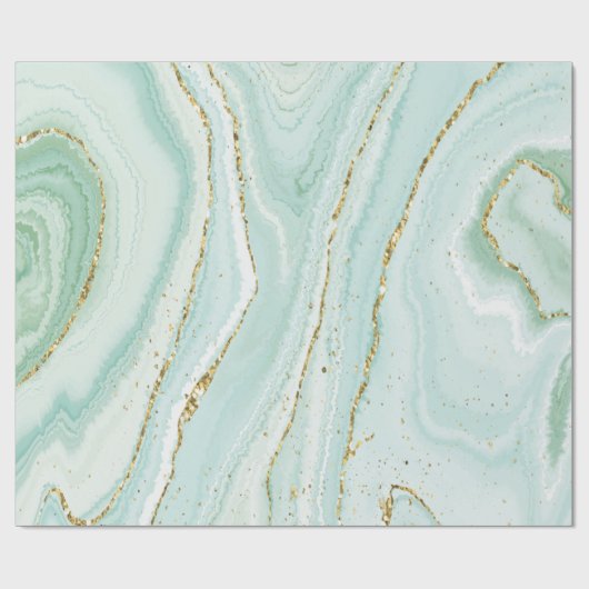 elegantes handgemaltes flüssiger Marmor-Design mit Geschenkpapier (Flach)