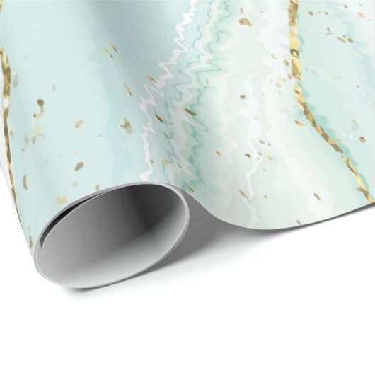 elegantes handgemaltes flüssiger Marmor-Design mit Geschenkpapier (Rolleneckpunkt)