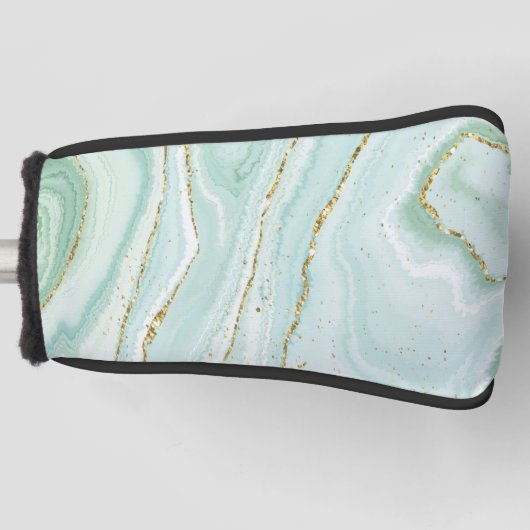 elegantes handgemaltes flüssiger Marmor-Design mit Golf Headcover (Vorderseite)