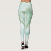 elegantes handgemaltes flüssiger Marmor-Design mit Leggings (Rückseite)