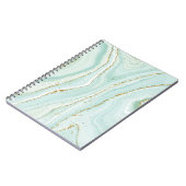 elegantes handgemaltes flüssiger Marmor-Design mit Notizblock (Linke Seite)