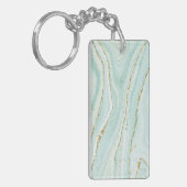 elegantes handgemaltes flüssiger Marmor-Design mit Schlüsselanhänger (Vorderseite links)