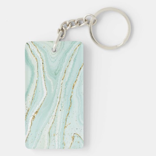 elegantes handgemaltes flüssiger Marmor-Design mit Schlüsselanhänger (Rückseite)