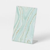 elegantes handgemaltes flüssiger Marmor-Design mit Sockelschild (Vorderseite)