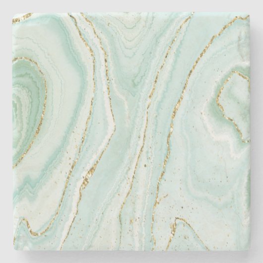 elegantes handgemaltes flüssiger Marmor-Design mit Steinuntersetzer (Vorderseite)