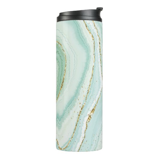 elegantes handgemaltes flüssiger Marmor-Design mit Thermosbecher (Nach links gedreht)