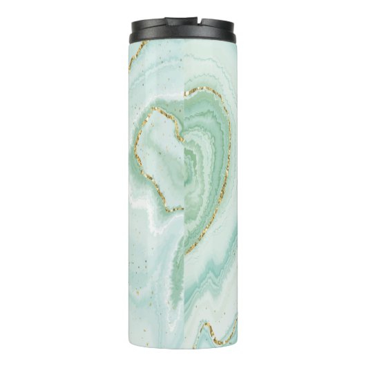 elegantes handgemaltes flüssiger Marmor-Design mit Thermosbecher (Rückseite)
