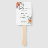 Elegantes handgemaltes Hochzeitsprogramm Fächer (Vorderseite)