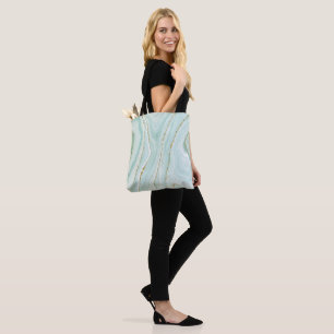 elegantes handgemaltes Liquid-Marble-Design mit Gl Tasche