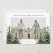 Elegantes handgemaltes Pine Tree Foto Weihnachten (Vorderseite)