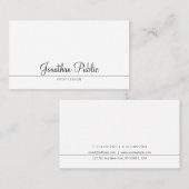 Elegantes handgeschriebenes Design Trendy Minimali Visitenkarte (Vorne/Hinten)