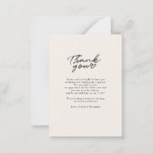 Elegantes, handgeschriebenes Foto Hochzeit Vielen Mitteilungskarte (Rückseite)