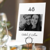 Elegantes handgeschriebenes Foto Tischnummer