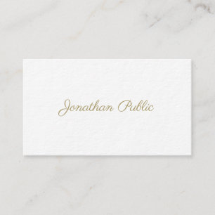 Elegantes handgeschriebenes Gold Look Script Moder Visitenkarte
