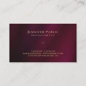 Elegantes handgeschriebenes Gold Text Script luxur Visitenkarte (Rückseite)