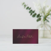 Elegantes handgeschriebenes Gold Text Script luxur Visitenkarte (Stehend Vorderseite)