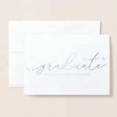 Elegantes handgeschriebenes Graduate Script (Real  Folienkarte (Vorderseite mit Umschlag)