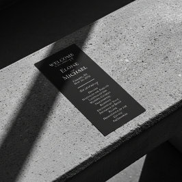 Elegantes, handgeschriebenes Hochzeitsprogramm