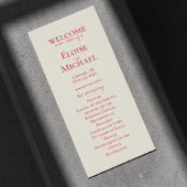 Elegantes, handgeschriebenes Hochzeitsprogramm