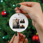 Elegantes handgeschriebenes Hochzeitssemble Foto V Keramik Ornament