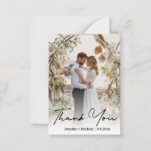 elegantes handgeschriebenes Hochzeitstag Foto Viel Mitteilungskarte (Vorderseite)