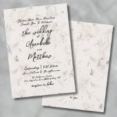 Elegantes handgeschriebenes Saatpapier Boho Weddin Einladung