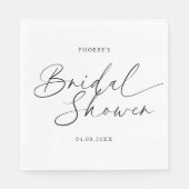 Elegantes handgeschriebenes Script-Brautparty Napk Serviette (Vorderseite)