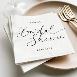 Elegantes handgeschriebenes Script-Brautparty Napk Serviette