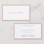 Elegantes handgeschriebenes Script Minimalistisch Visitenkarte (Vorne/Hinten)