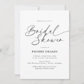 Elegantes handgeschriebenes Skript-Brautparty Einladung (Vorderseite)