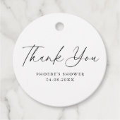 Elegantes handgeschriebenes Skript-Brautparty Geschenkanhänger (Vorderseite)