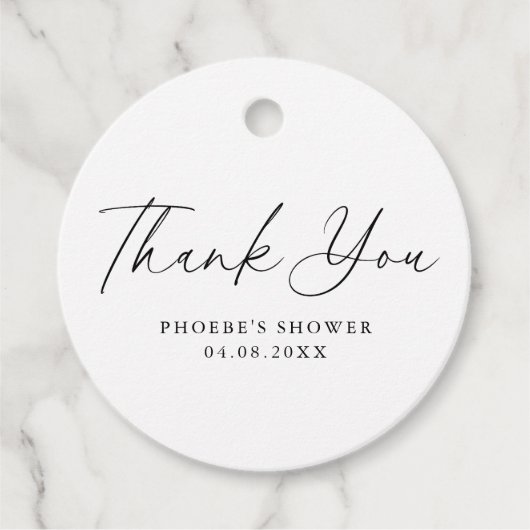 Elegantes handgeschriebenes Skript-Brautparty Geschenkanhänger (Vorderseite)