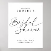 Elegantes handgeschriebenes Skript-Brautparty Will Poster (Vorne)