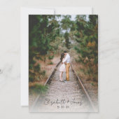 Elegantes handgeschriebenes Skript-Foto QR-Code Ho Einladung (Rückseite)