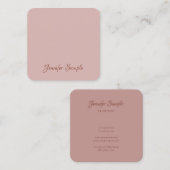 Elegantes, handgeschriebenes Skript Luxus gerundet Quadratische Visitenkarte (Vorne/Hinten)