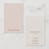 Elegantes handgeschriebenes Skript Minimalistisch  Visitenkarte (Vorne/Hinten)