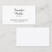 Elegantes, handgeschriebenes Skript Minimalistisch Visitenkarte (Vorne/Hinten)