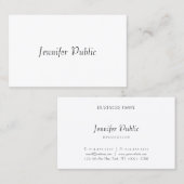 Elegantes handgeschriebenes Skript Moderne einfach Visitenkarte (Vorne/Hinten)