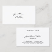 Elegantes handgeschriebenes Skript Modernes Berufl Visitenkarte (Vorne/Hinten)