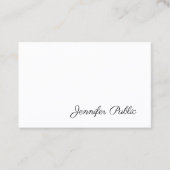 Elegantes handgeschriebenes Skript Modernes Design Visitenkarte (Vorderseite)