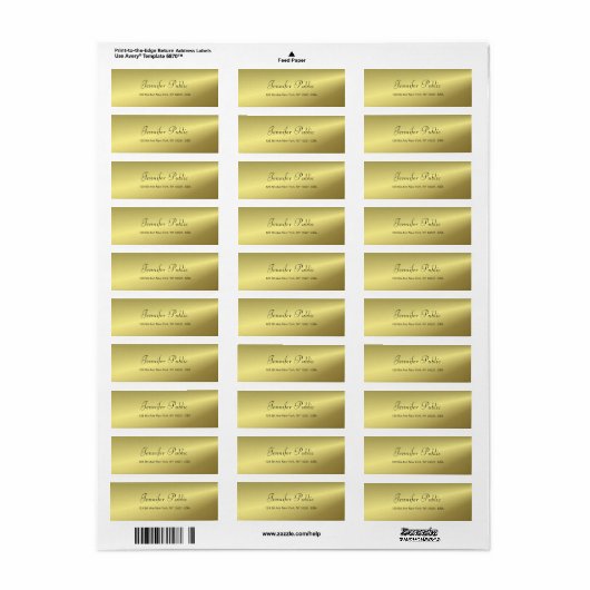 Elegantes handgeschriebenes Skript Modernes Gold-T (Vorne)