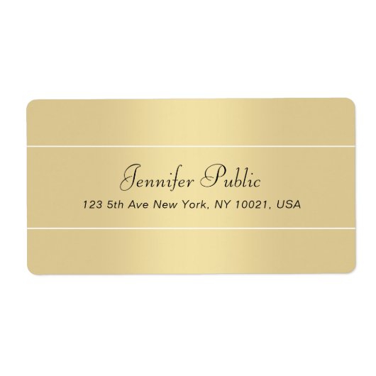 Elegantes handgeschriebenes Skript Modernes Gold W (Vorne)