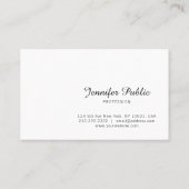 Elegantes handgeschriebenes Skript Modernes Smart Visitenkarte (Rückseite)