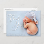 Elegantes handgeschriebenes Skript | New Baby Viel Postkarte (Vorne/Hinten)