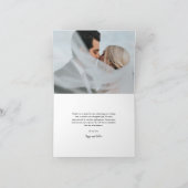 Elegantes handgeschriebenes SkriptWedding-Foto Dankeskarte (Innenseite)