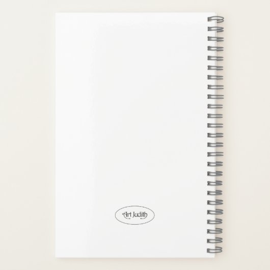 Elegantes handgestrichenes gelbes Frack Notizblock (Rückseite)