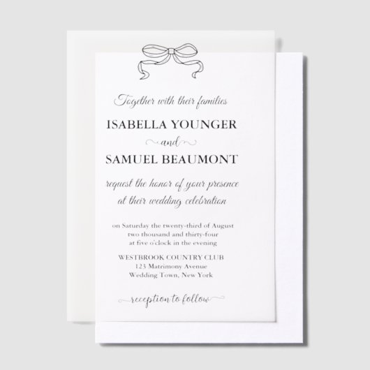 Elegantes handGezeichnet Überlagerungsschreiben fü Pergament Einladungen (Versetzt)