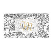 Elegantes handgezeichnetes Blumendoodles-Design (Vorne)