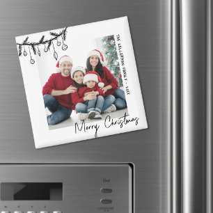 Elegantes handgezeichnetes Familienfoto Magnet