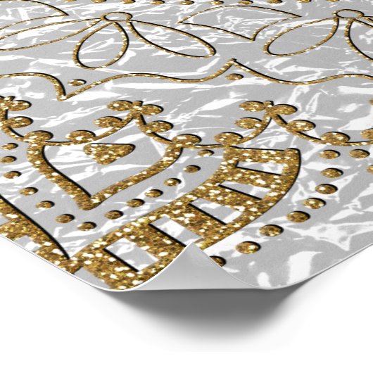 Elegantes handgezeichnetes Mandala-Design Poster (Ecke)